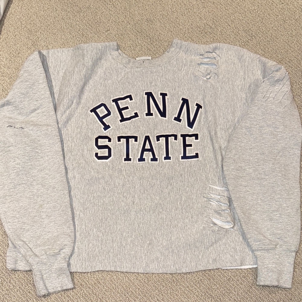 Vintage Gray Penn State Sweatshirt